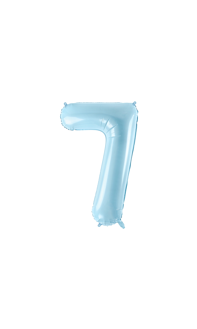 34 Inch Foil Balloon Number 7 – Light Blue