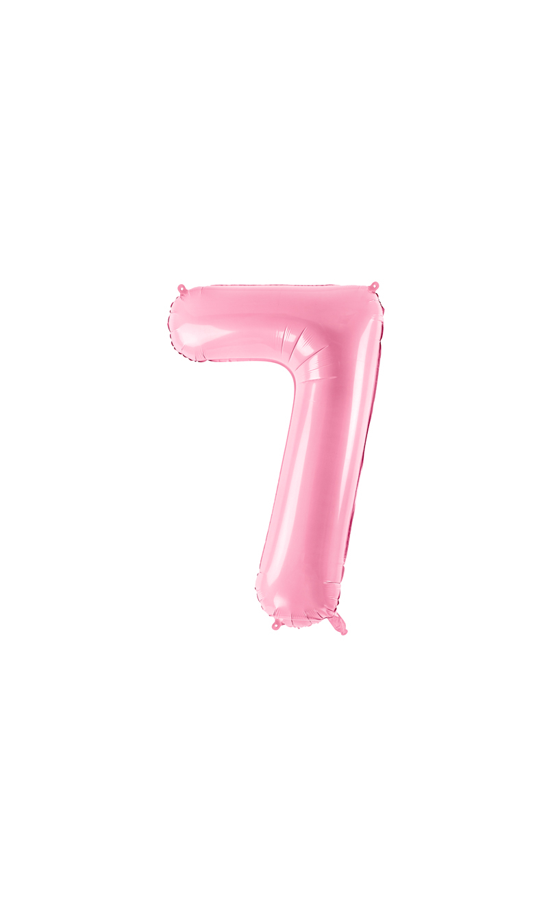 34 Inch Foil Balloon Number 7 – Light Pink