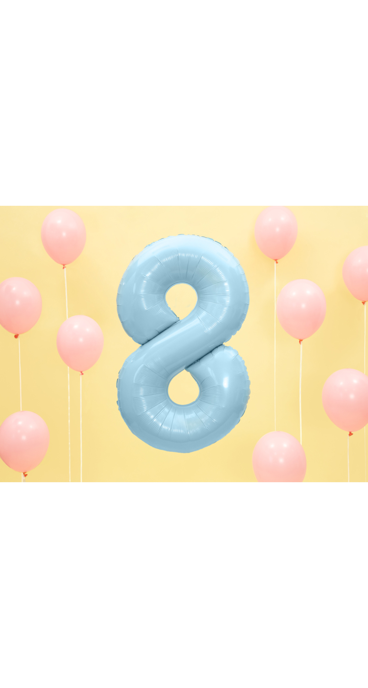 34 Inch Foil Balloon Number 8 – Light Blue