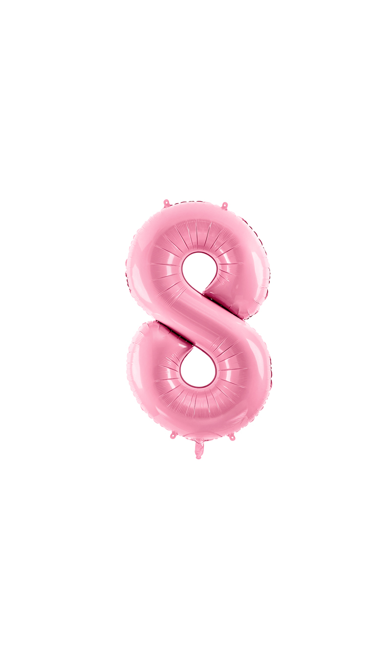 34 Inch Foil Balloon Number 8 – Light Pink