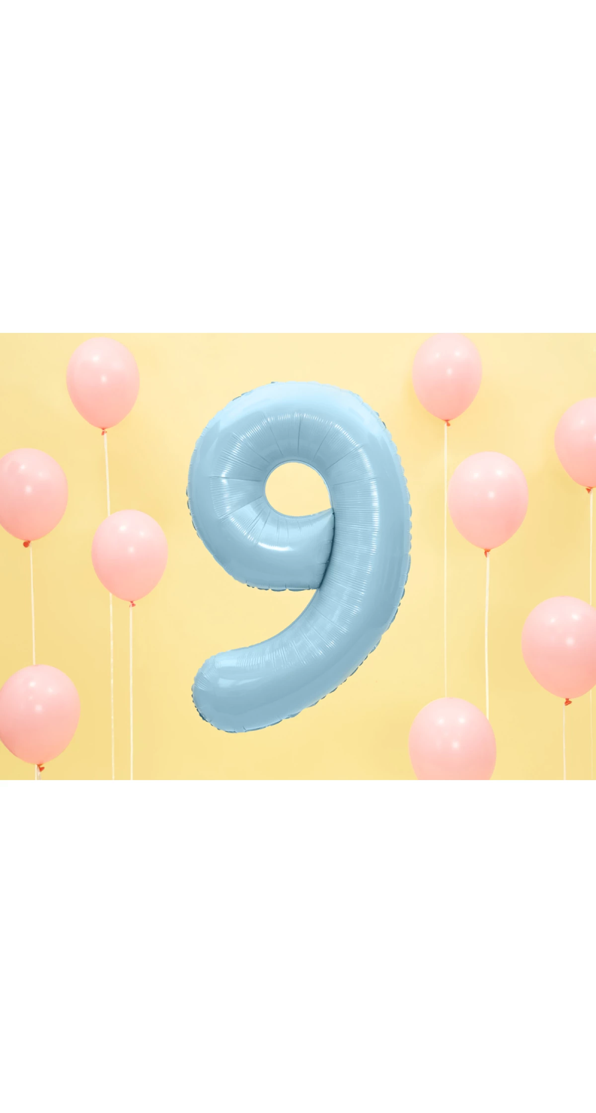 34 Inch Foil Balloon Number 9 – Light Blue