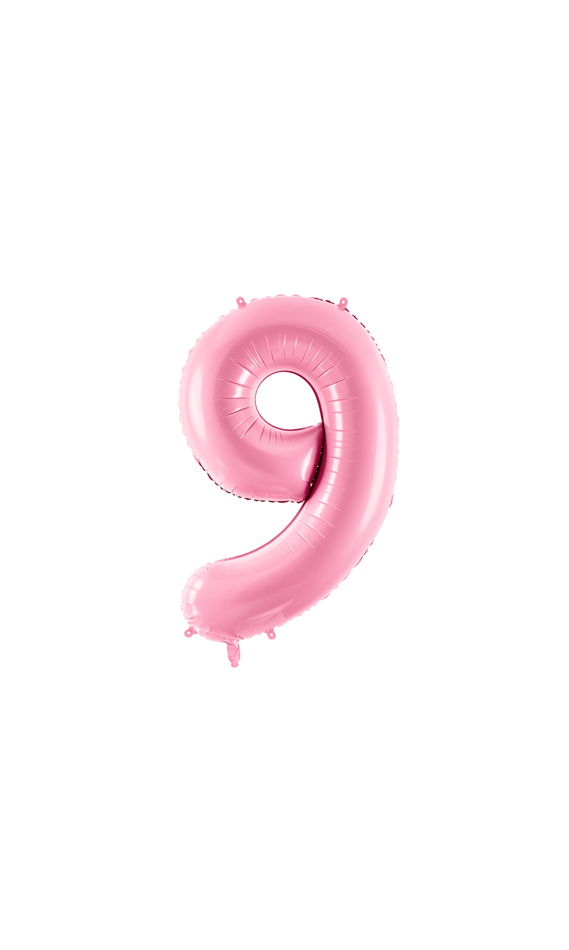 34 Inch Foil Balloon Number 9 – Light Pink