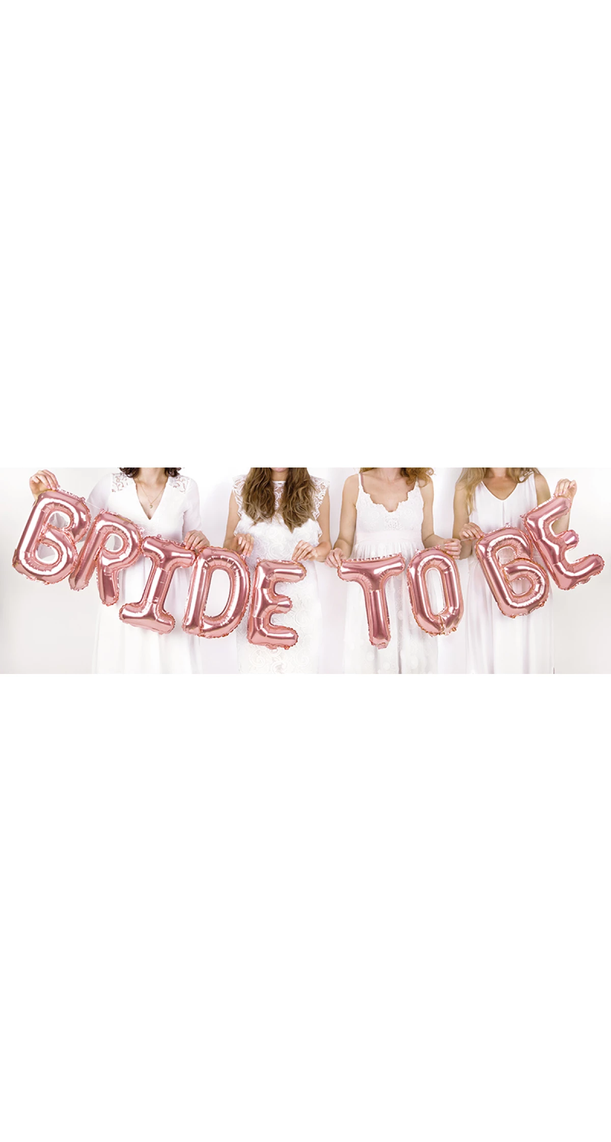 Foil Balloon Bride To Be, 340x35cm, Rose Gold