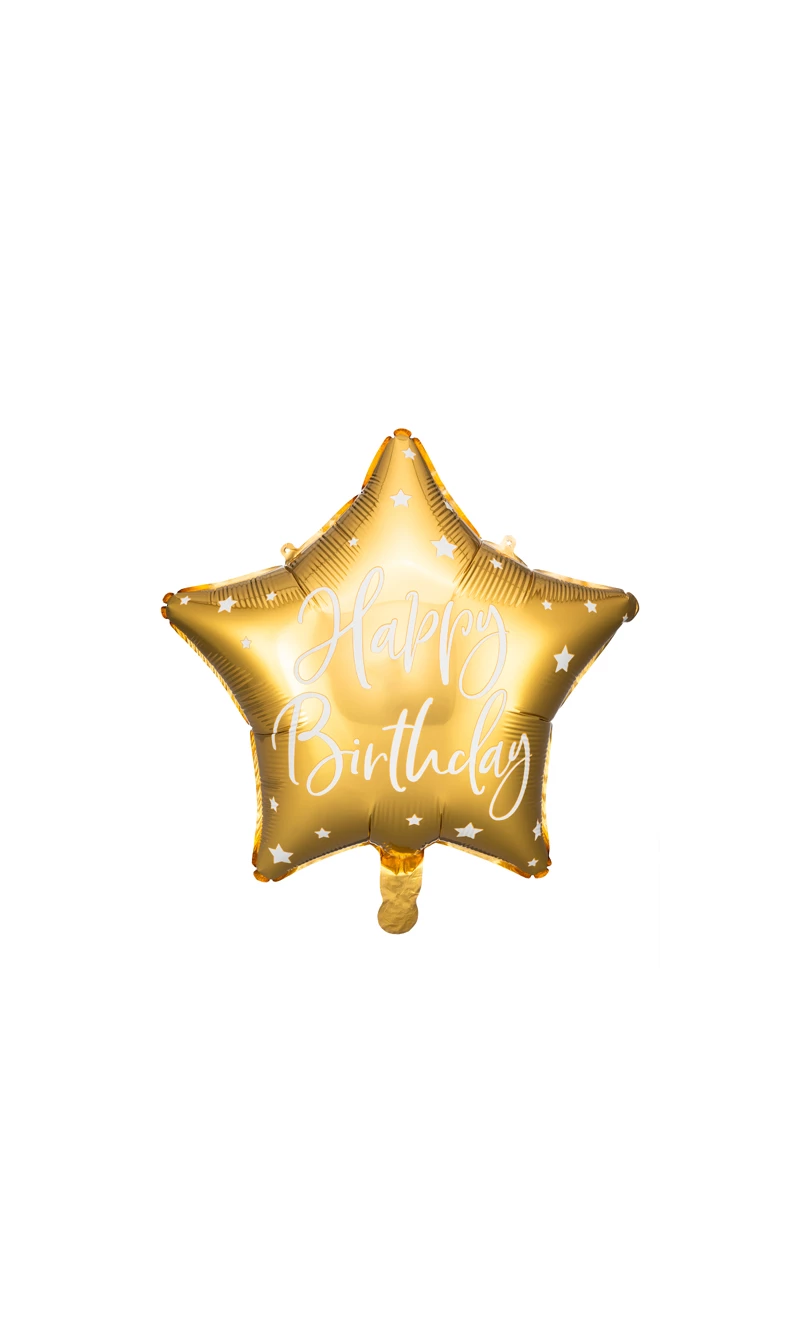 Foil Balloon Happy Birthday, 40cm, Gold