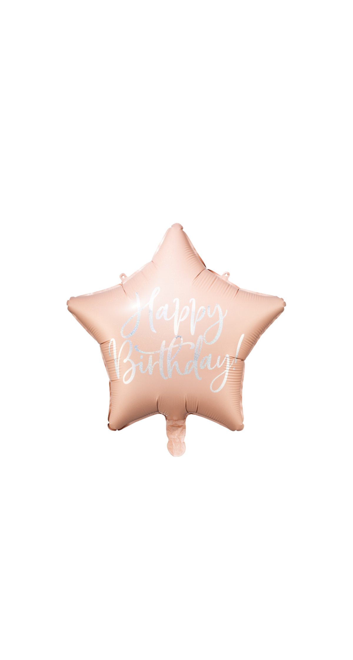 Foil Balloon Happy Birthday, 40cm, Light Powder Pink