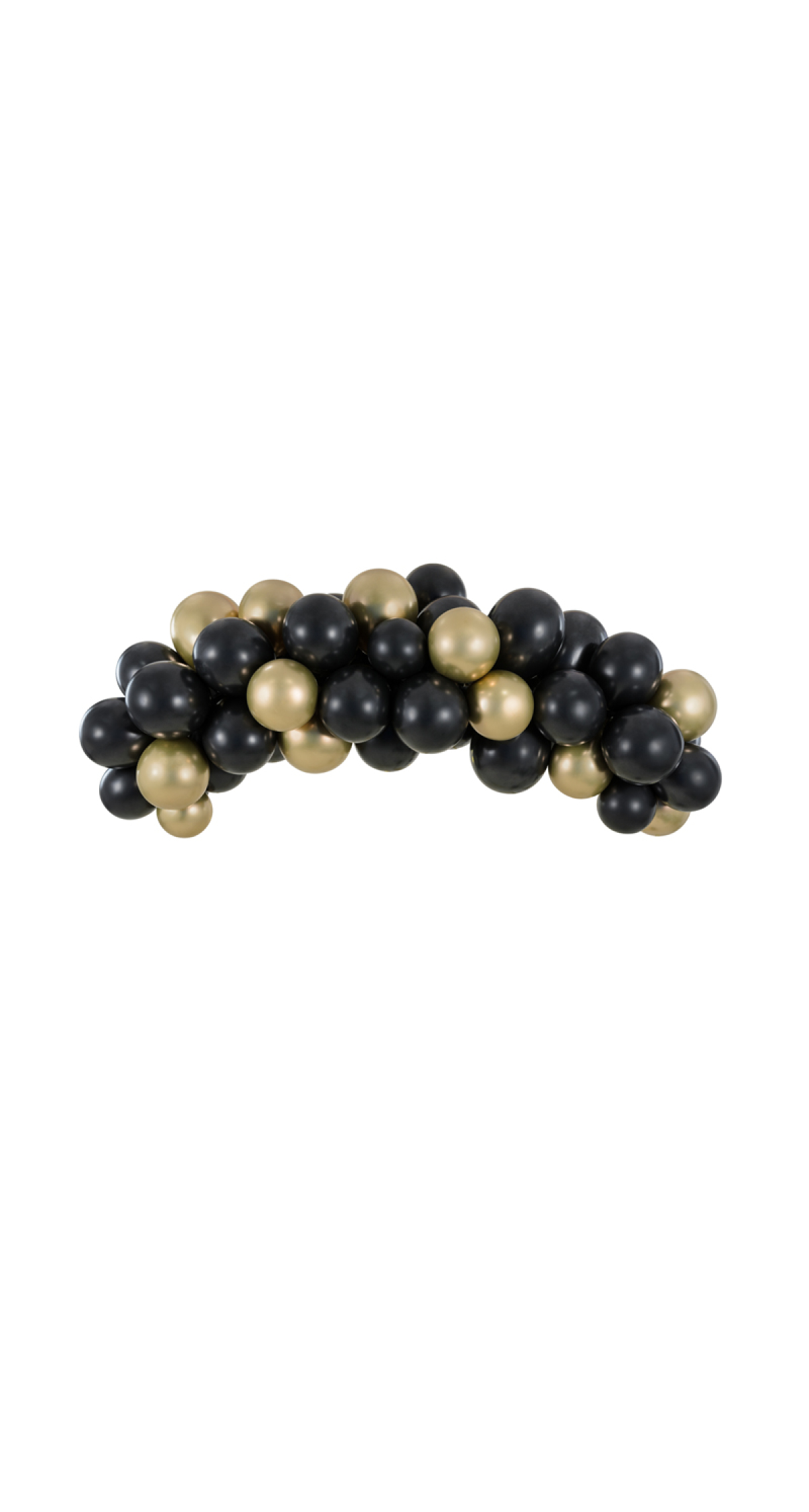 Balloon Garland - Black And Gold, 200cm (1pkt / 60pc)