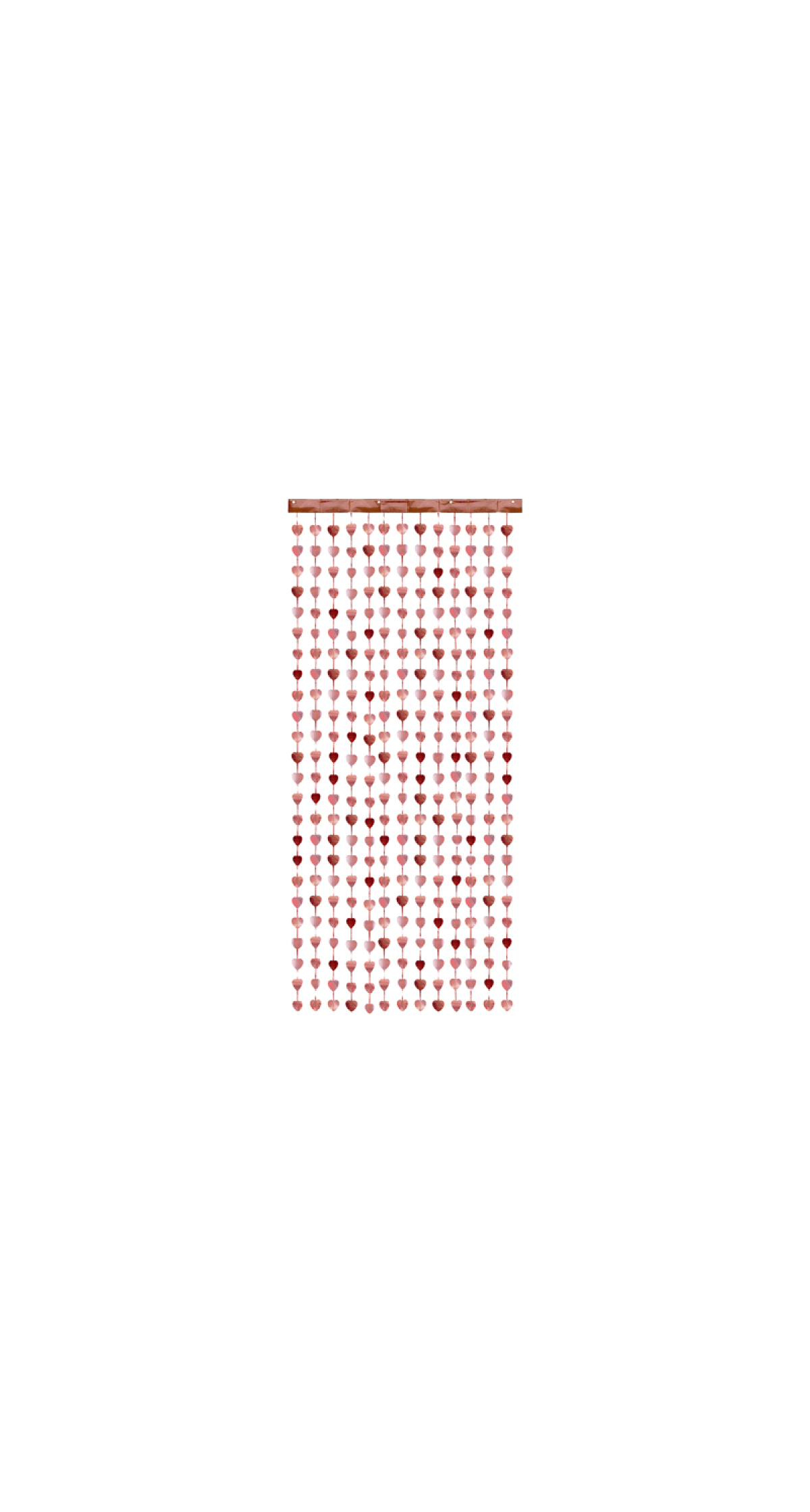 Party Curtain - Hearts, Rose Gold, 100x245cm