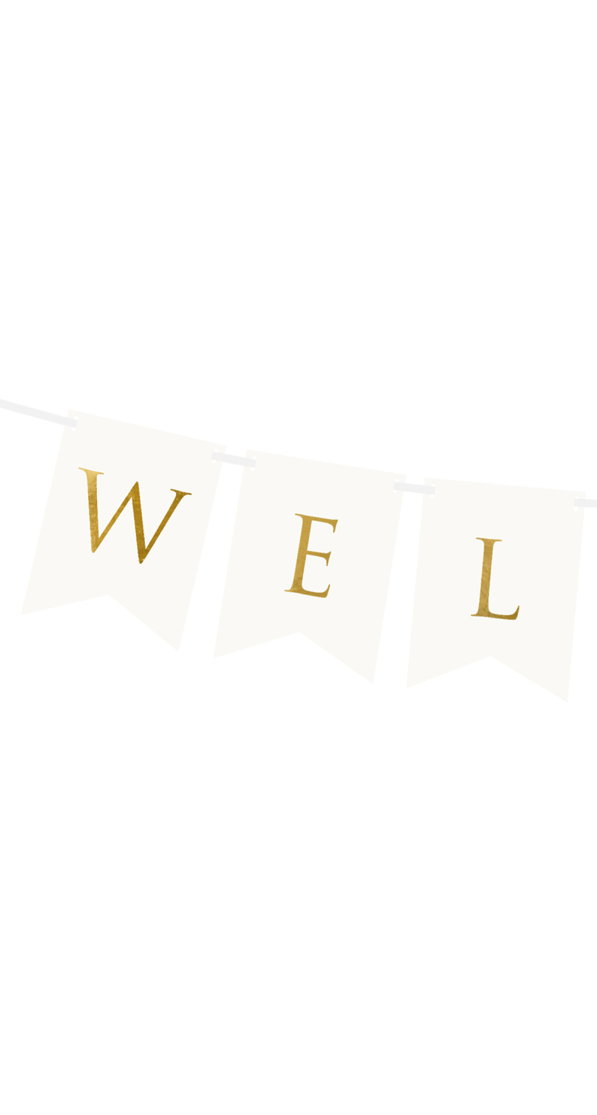 Banner Welcome, White, 15 x 95 cm