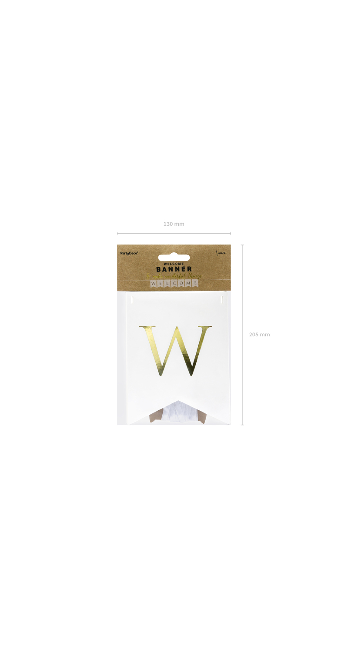 Banner Welcome, White, 15 x 95 cm