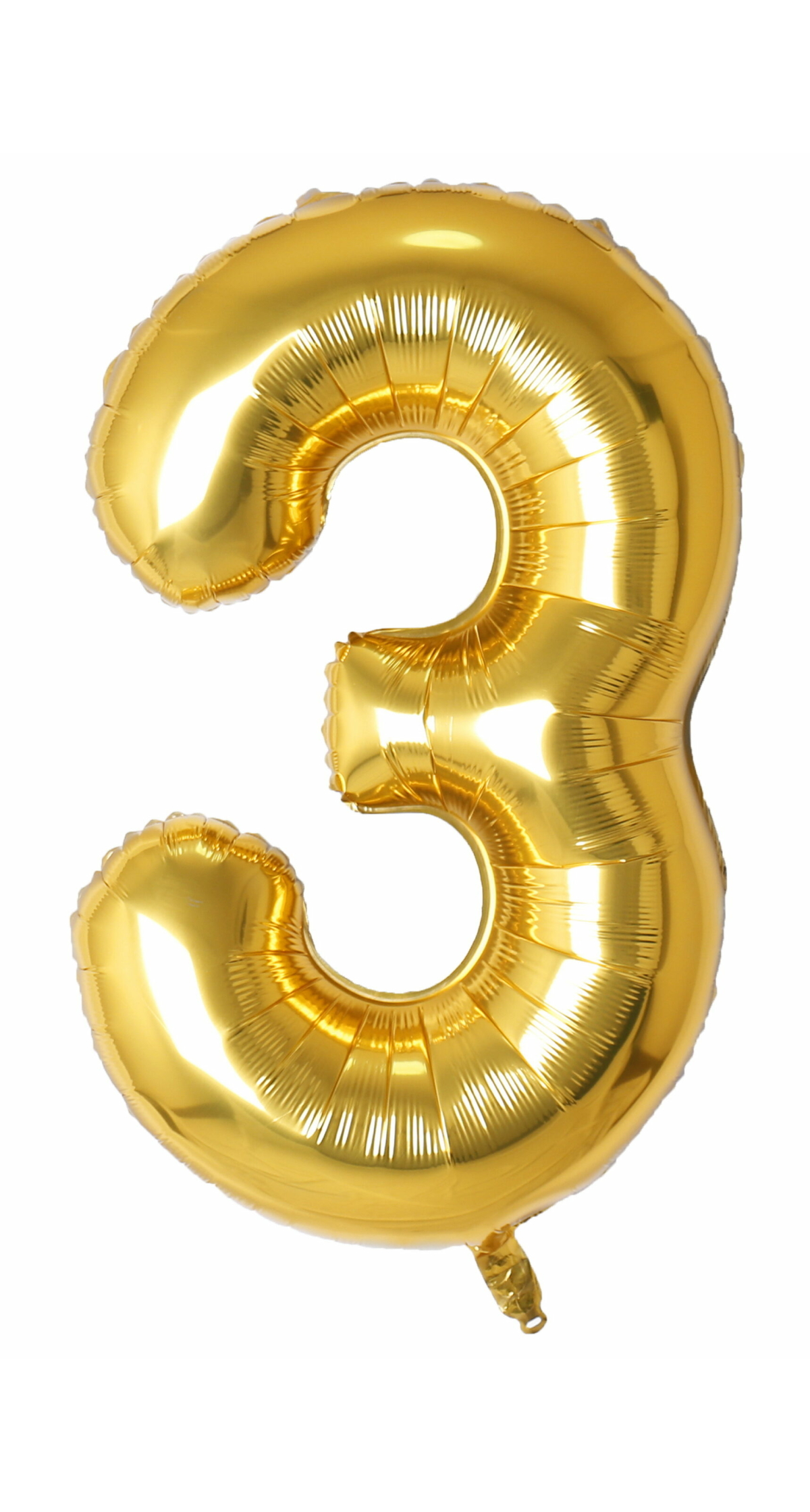 34 Inch Foil Balloon Number 3 - Gold