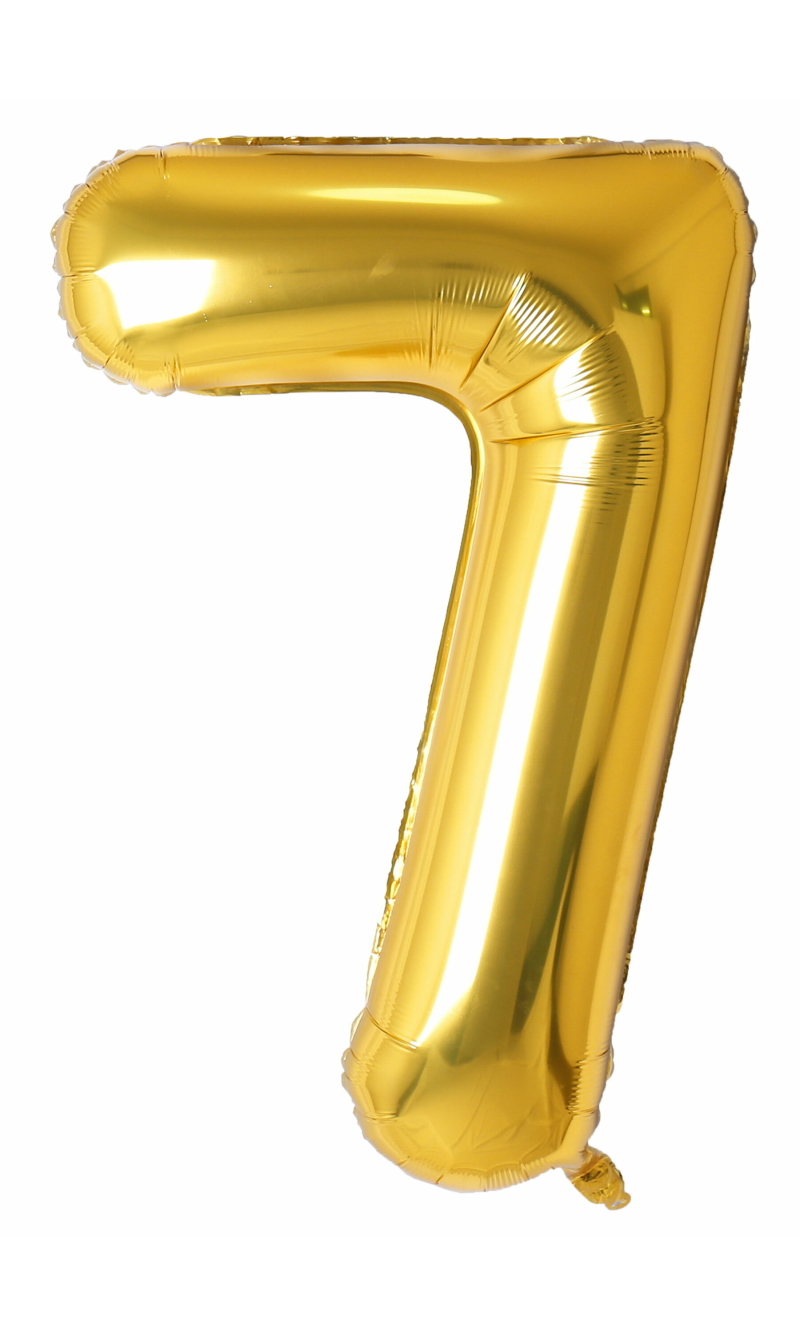 34 Inch Foil Balloon Number 7 - Gold