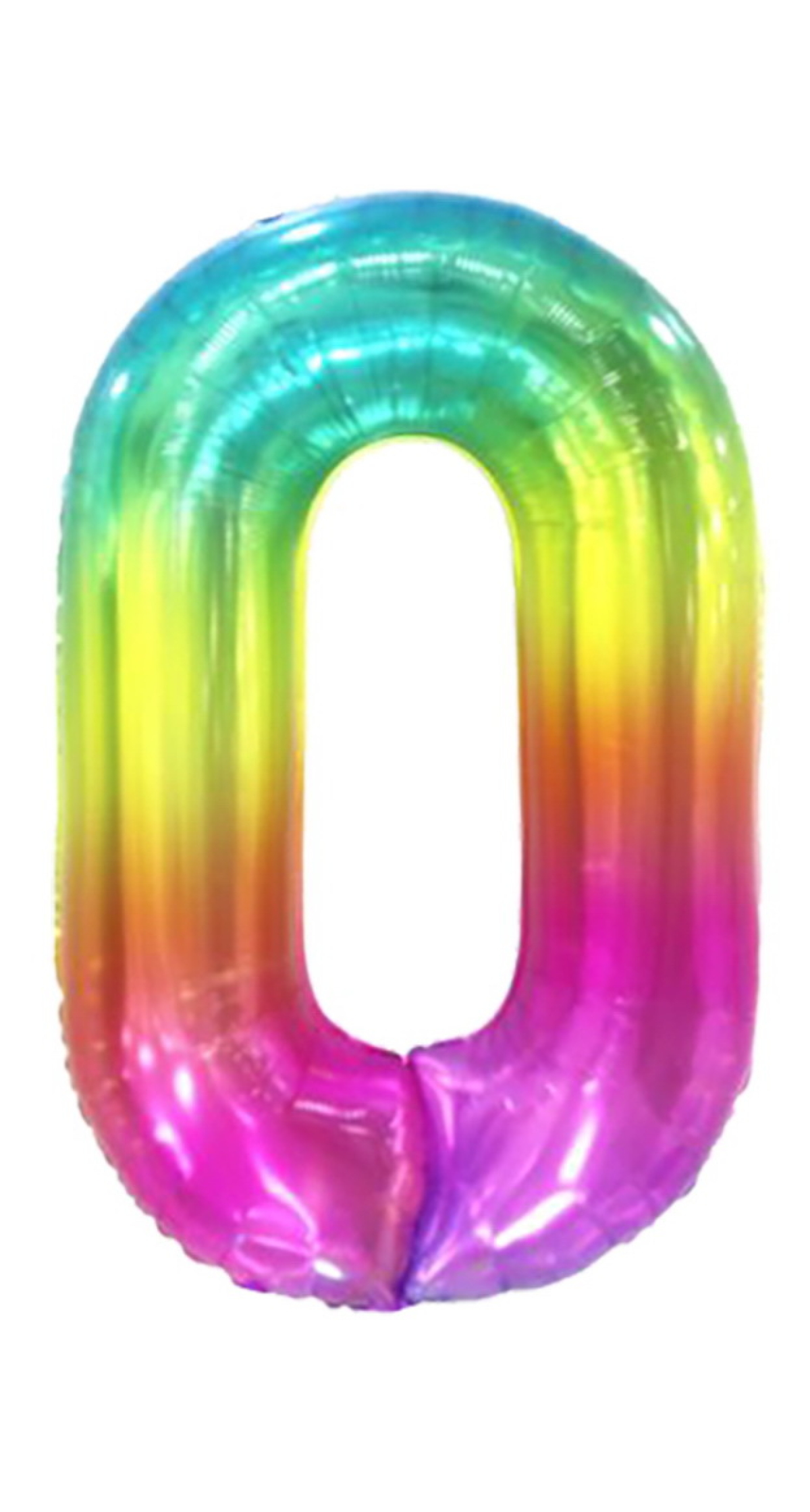 34 Inch Foil Balloon Number 0 - Gradient