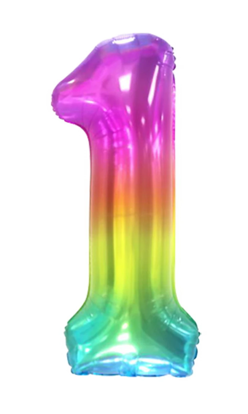 34 Inch Foil Balloon Number 1 - Gradient