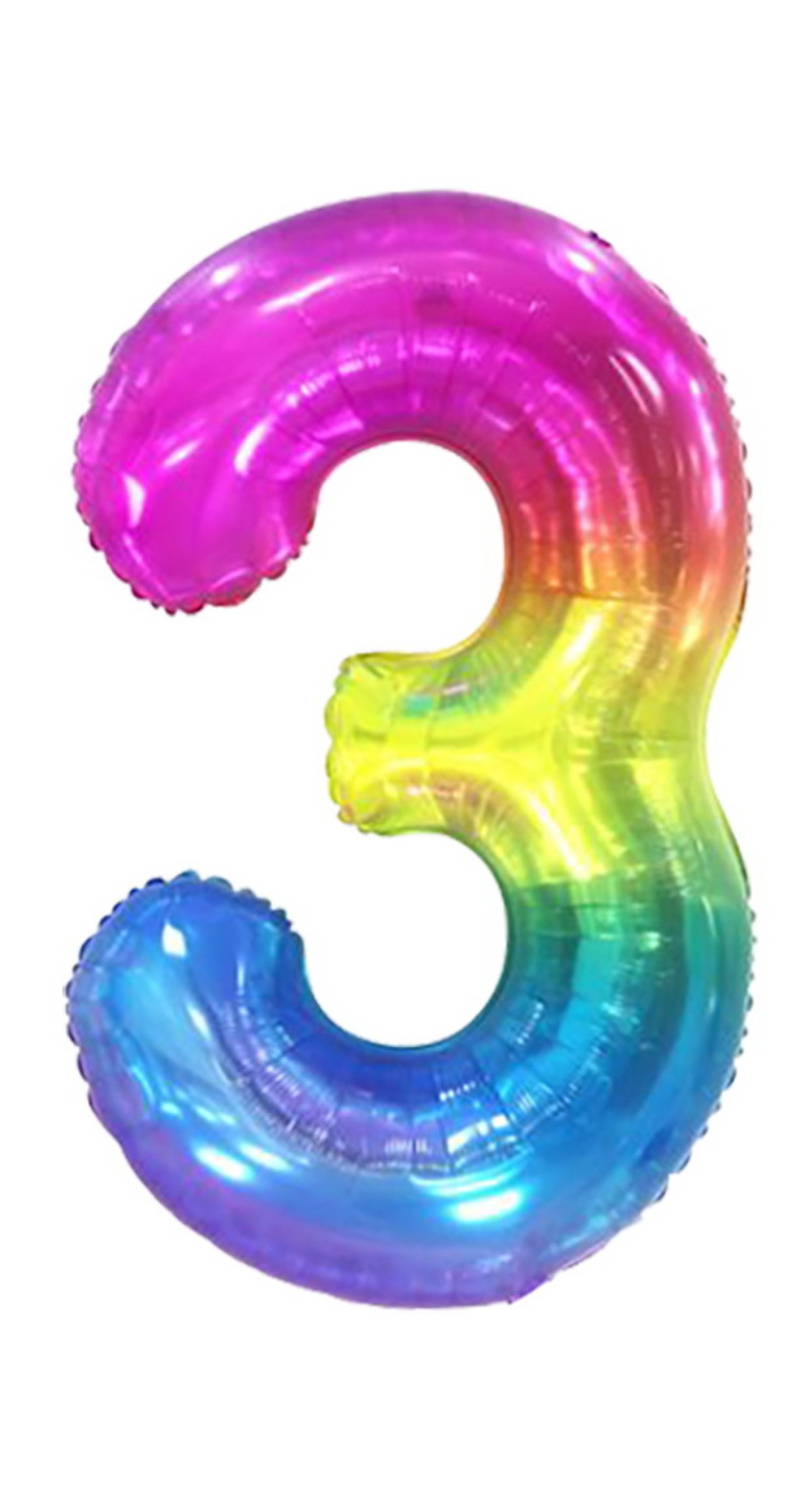 34 Inch Foil Balloon Number 3 - Gradient