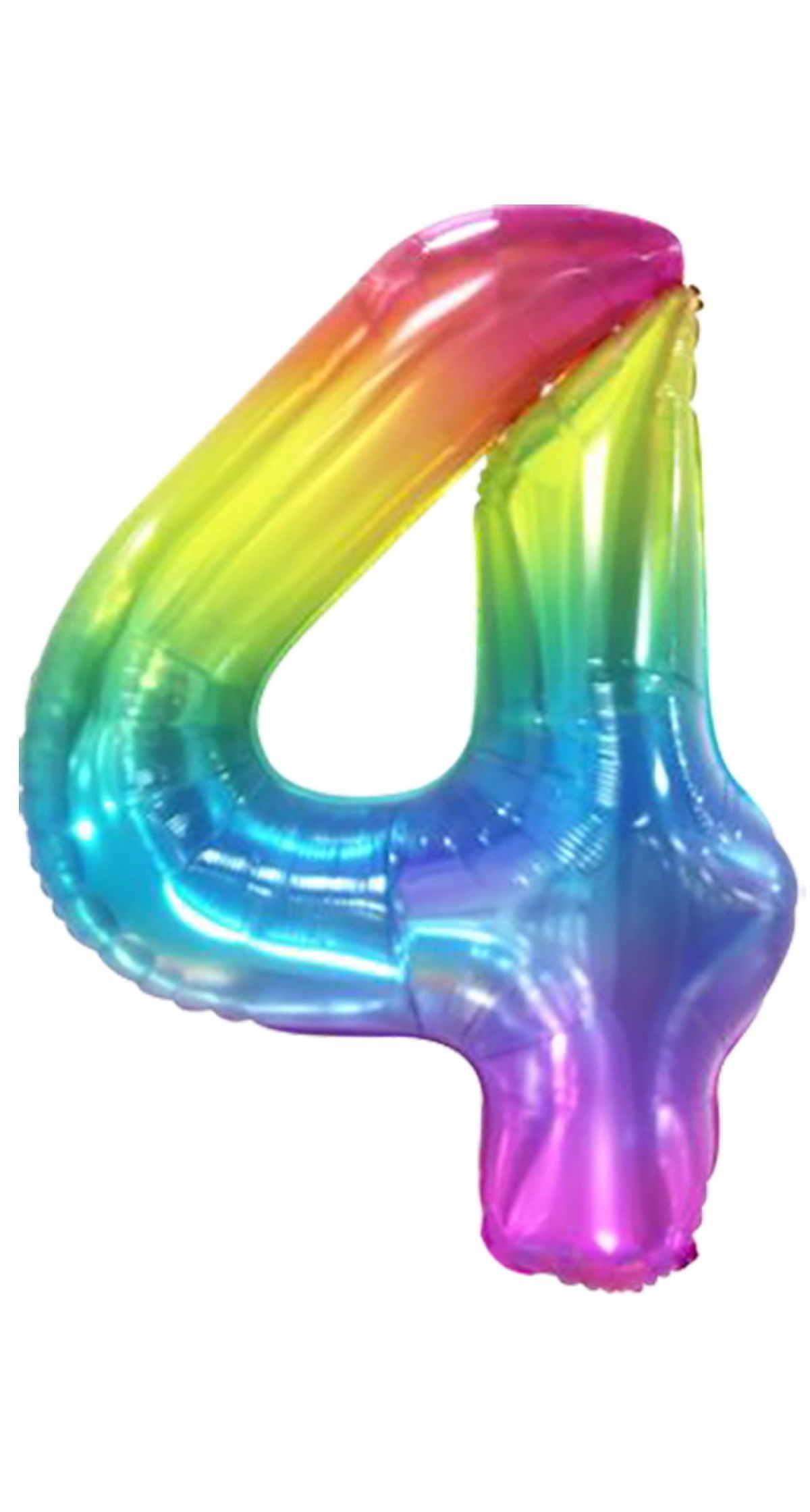 34 Inch Foil Balloon Number 4 - Gradient