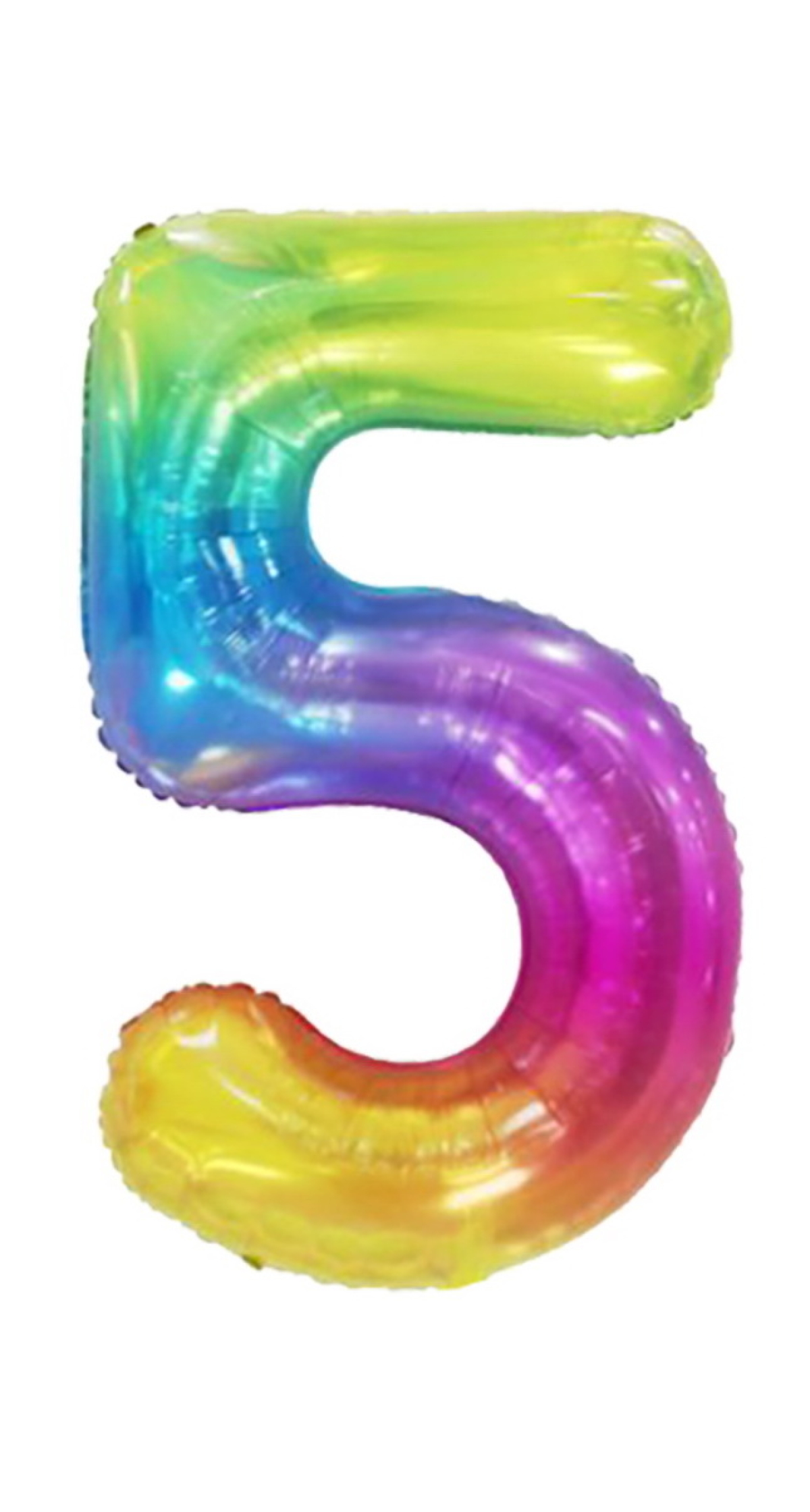 34 Inch Foil Balloon Number 5 - Gradient