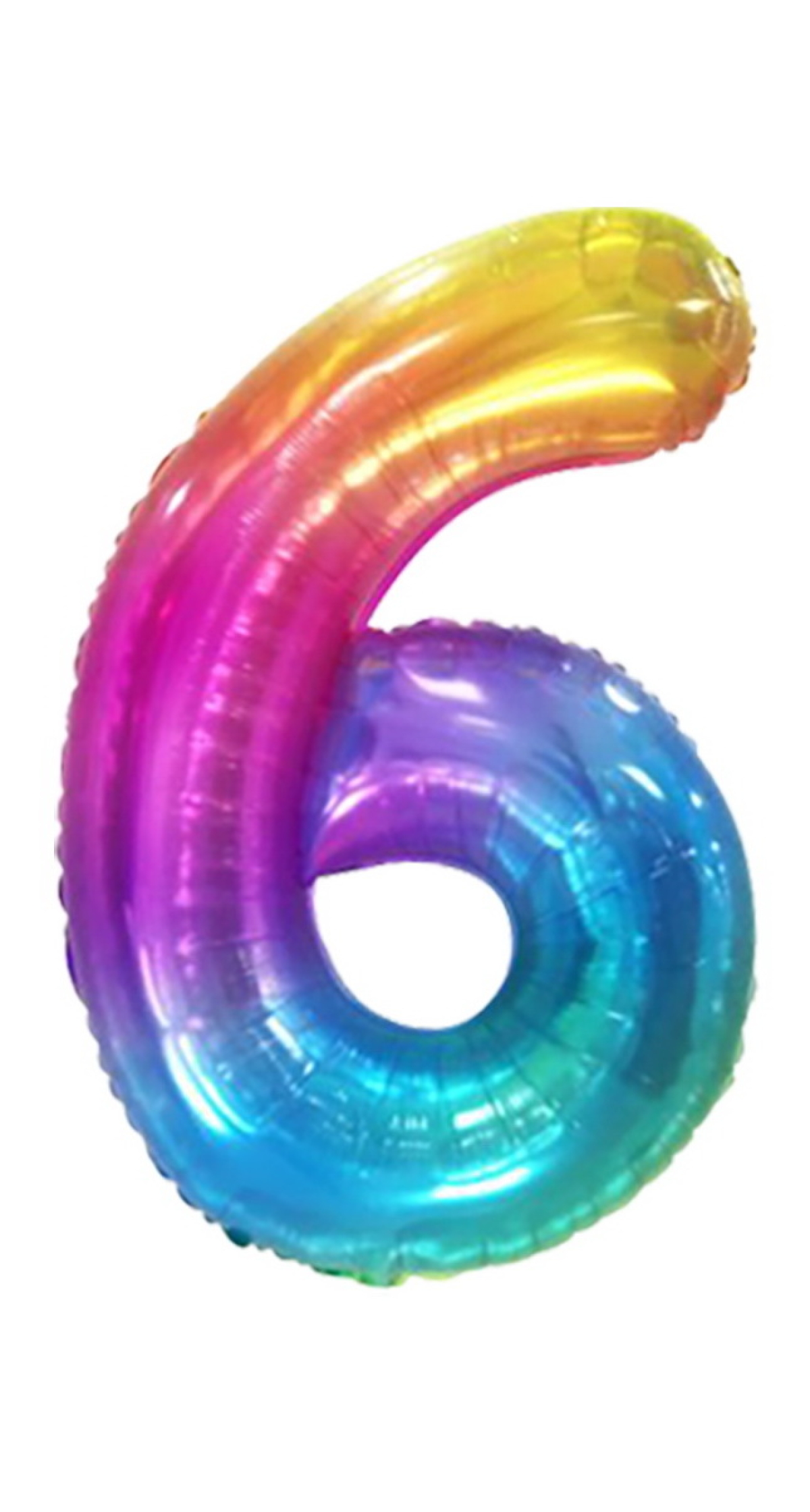 34 Inch Foil Balloon Number 6 - Gradient