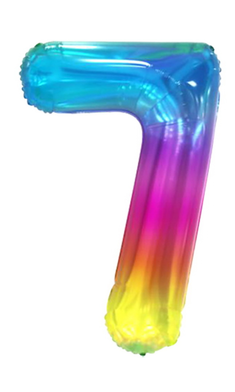 34 Inch Foil Balloon Number 7 - Gradient