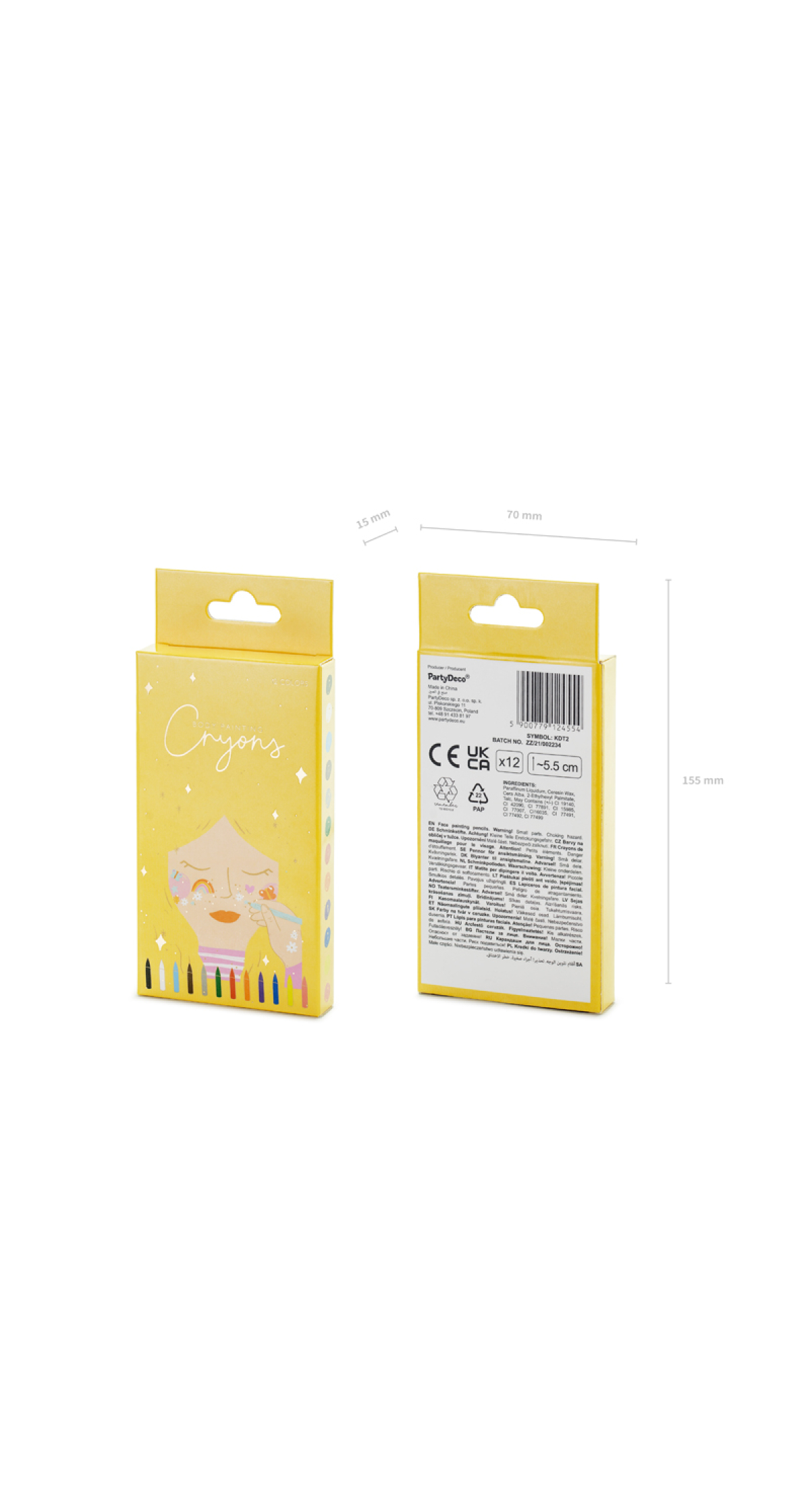 Face Paint Crayons (1pkt / 12pc)