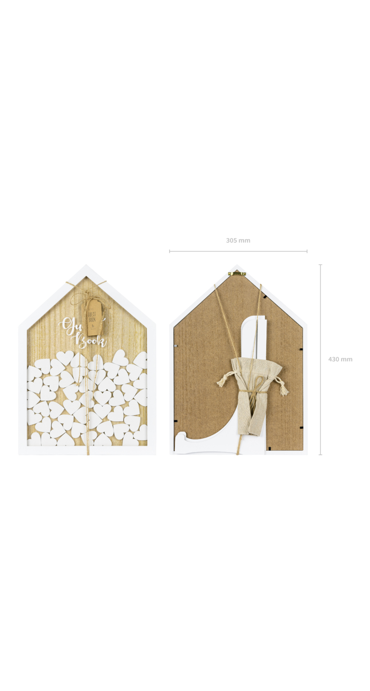 Wooden Guest Book, 30.5x43cm