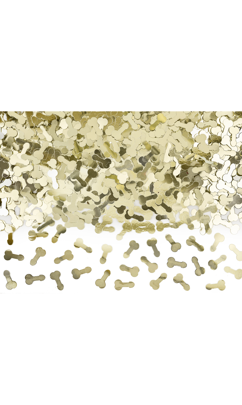 Confetti Penises, Gold, 30G