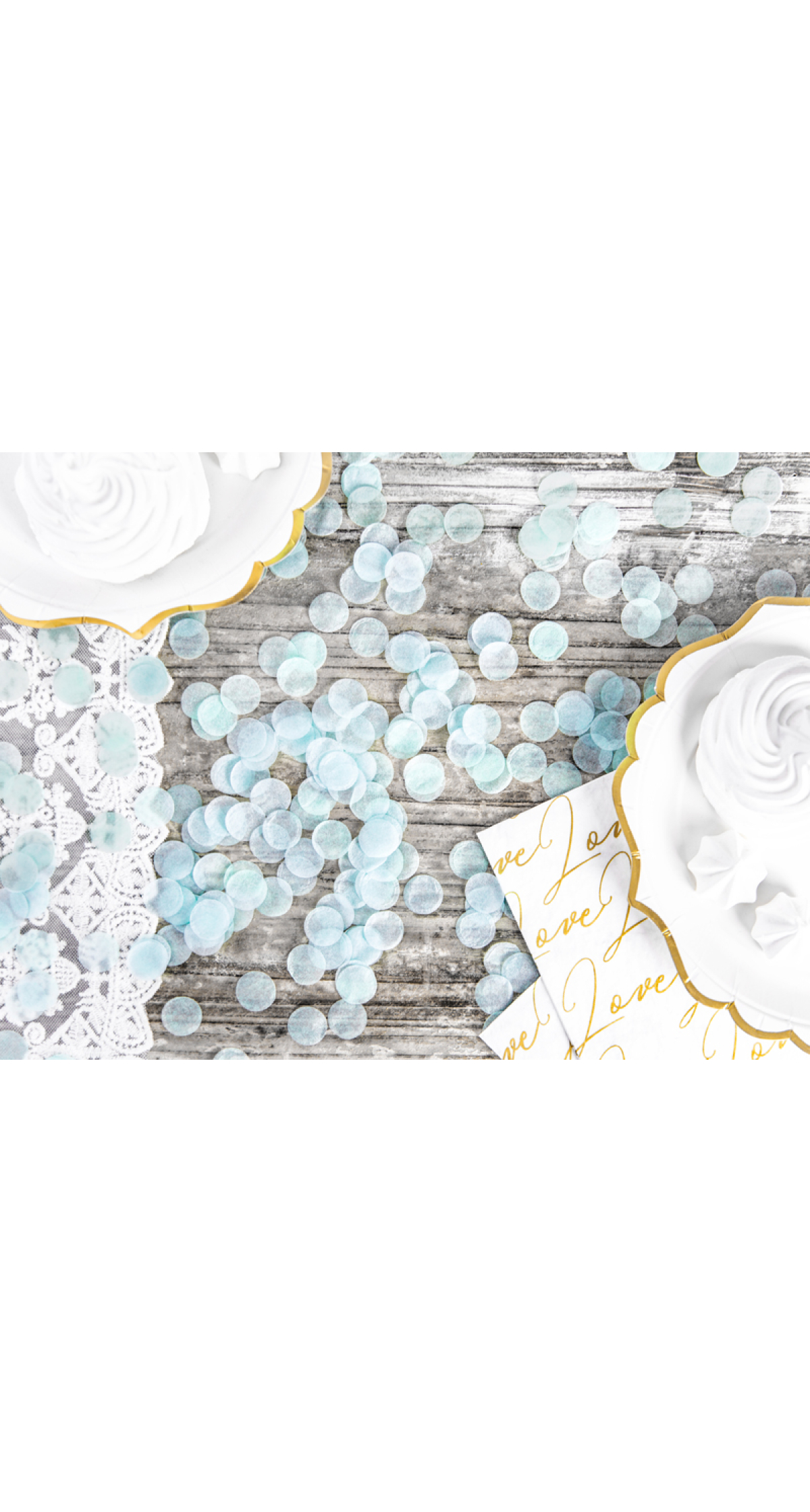 Confetti Circles, Light Sky-Blue, 15G