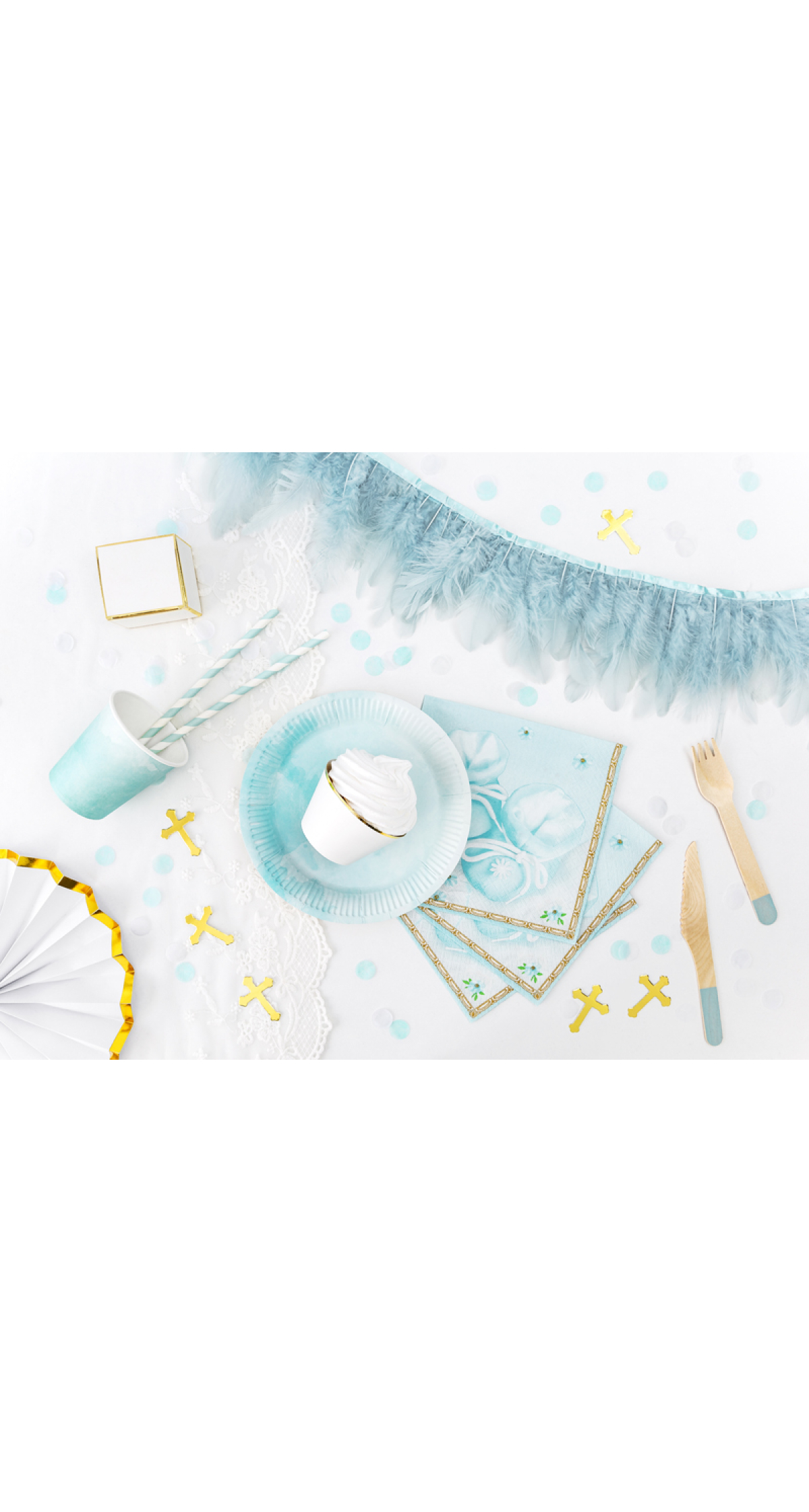 Confetti Circles, Light Sky-Blue, 15G