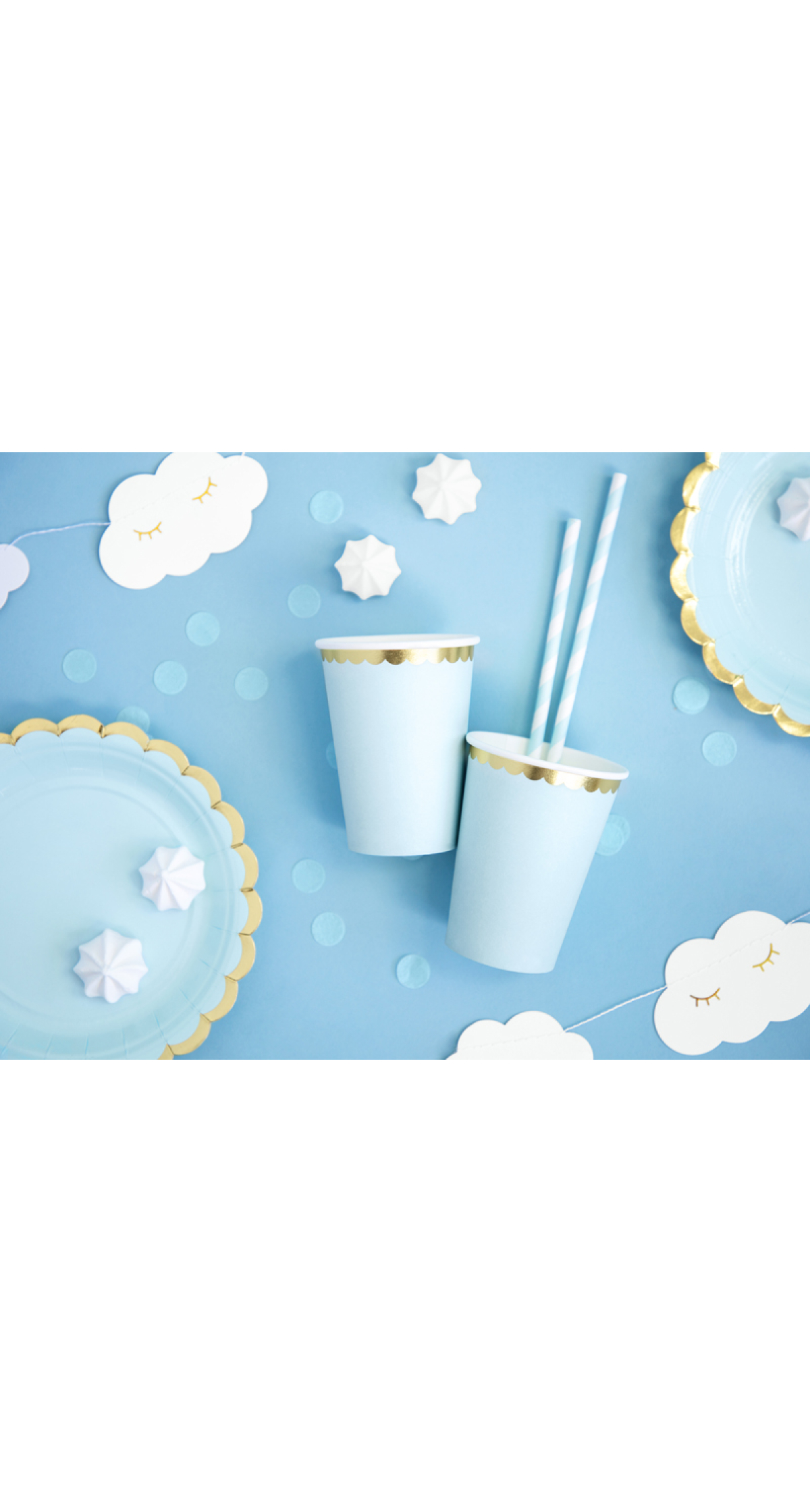 Confetti Circles, Light Sky-Blue, 15G