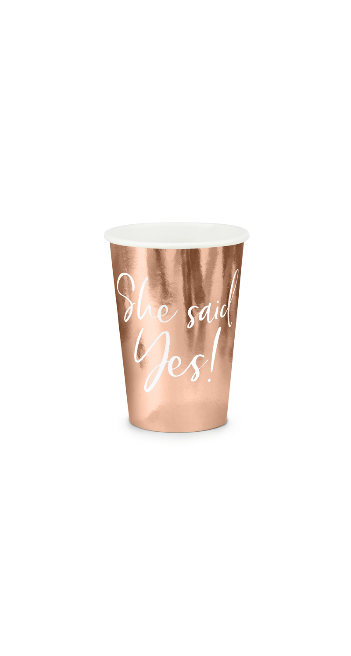 Cups She Said Yes!, Rose Gold, 220ml (1pkt / 6pc)