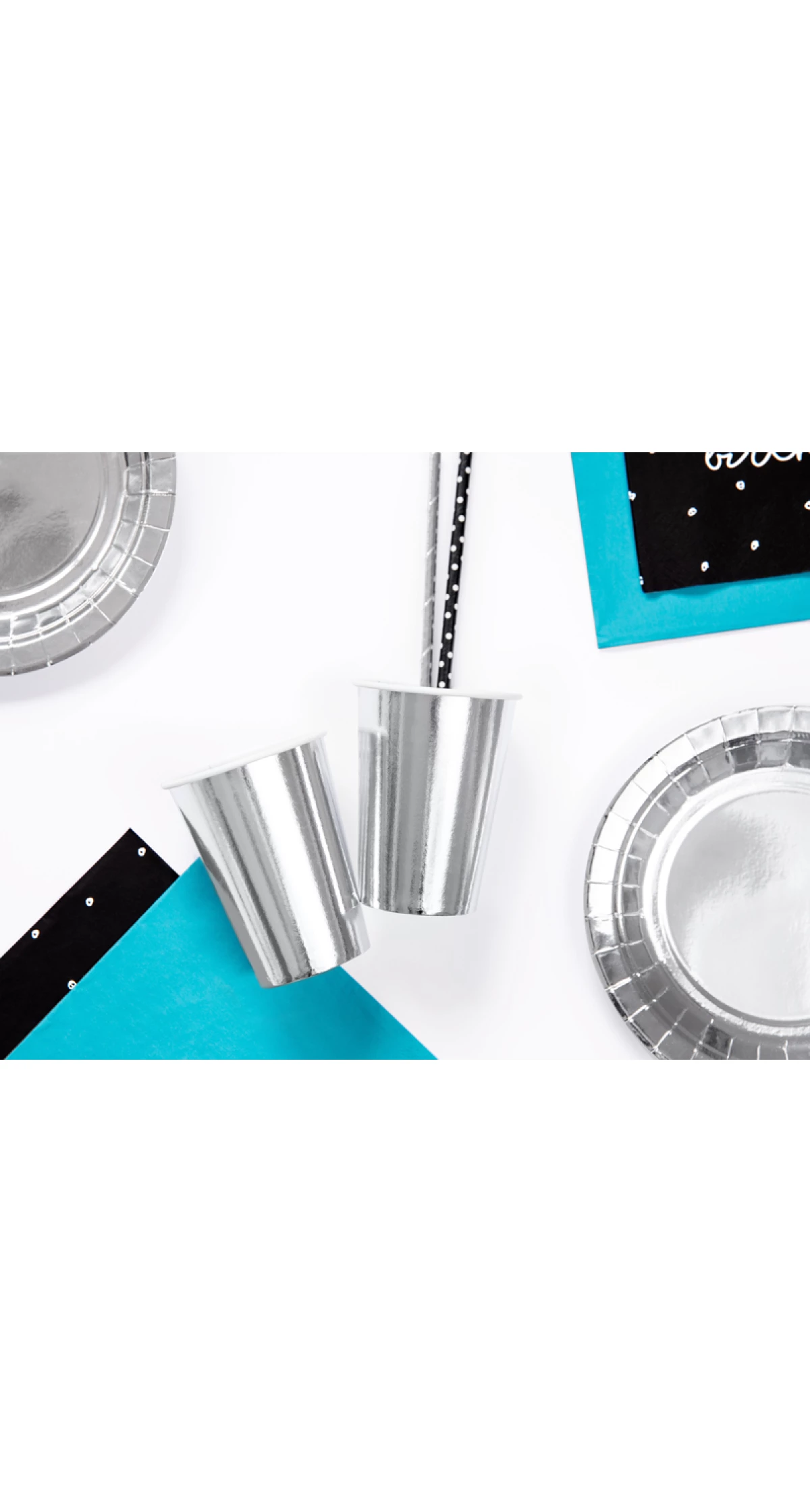 Cups, Silver, 220ml (1pkt / 6pc)