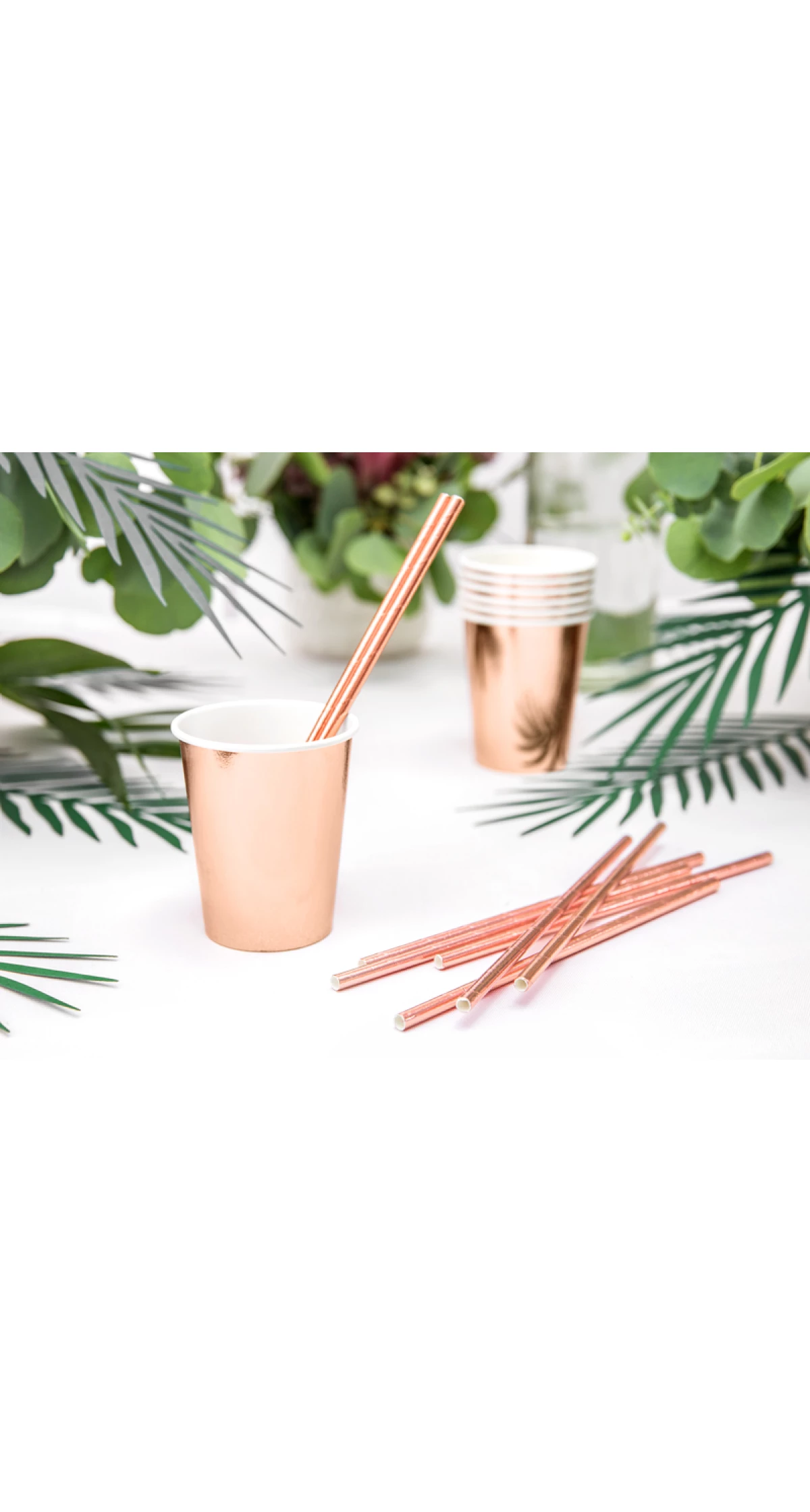 Paper Cups, Rose Gold, 220ml (1pkt / 6pc)