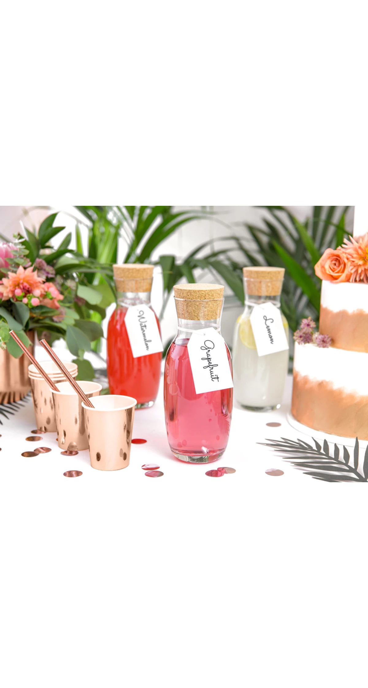 Paper Cups, Rose Gold, 220ml (1pkt / 6pc)