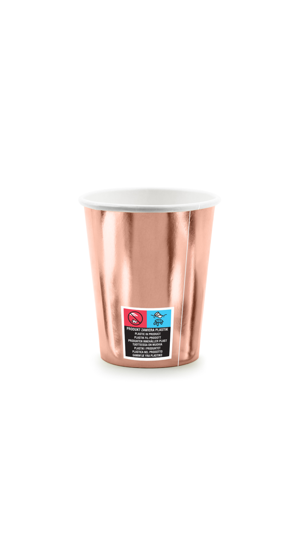 Cups Happy Birthday!, Rose Gold, 260ml (1pkt / 6pc)