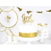 Cake Topper God Bless, Gold, 27.5cm