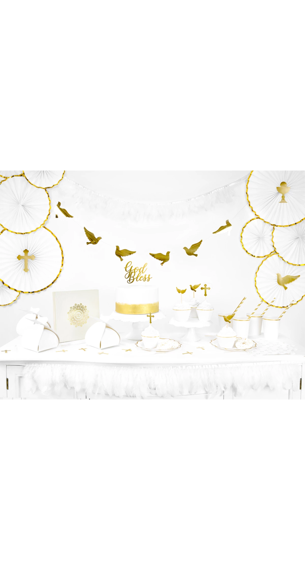Cake Toppers First Communion, Gold, 31.5cm (1 pkt / 6 pc.)