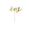 Cake Topper One, Gold, 19cm