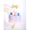 Cake Topper One, Gold, 19cm