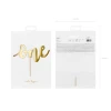 Cake Topper One, Gold, 19cm