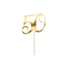 Cake Topper 50, Gold, 20.5cm