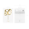 Cake Topper 50, Gold, 20.5cm