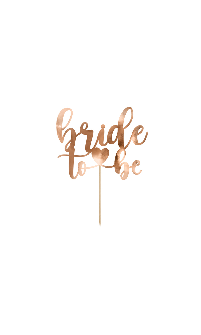 Cake Topper Bride To Be, 17.5cm, Rose Gold