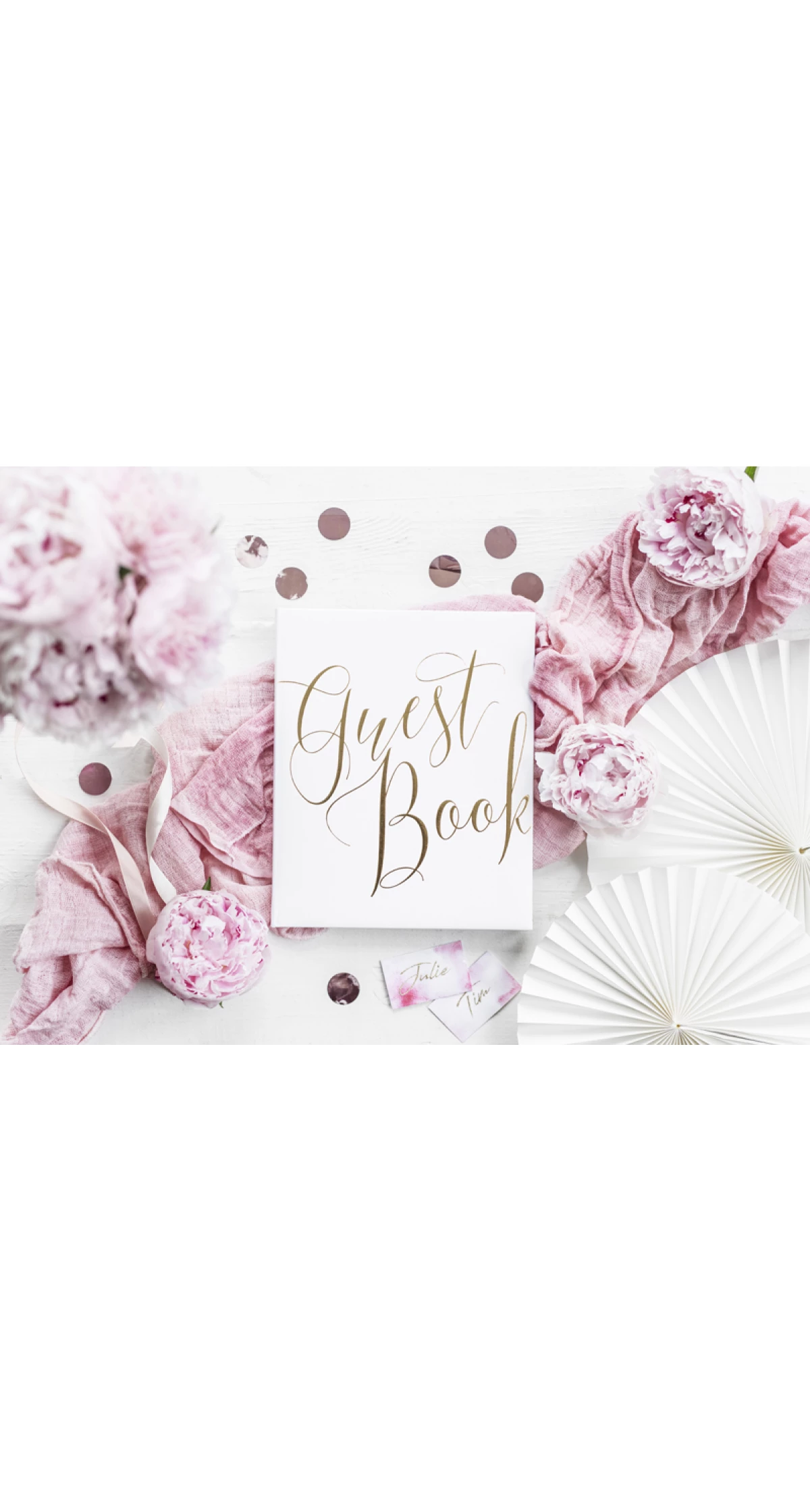 Guest Book, 20x24.5cm, White, 22 Pages