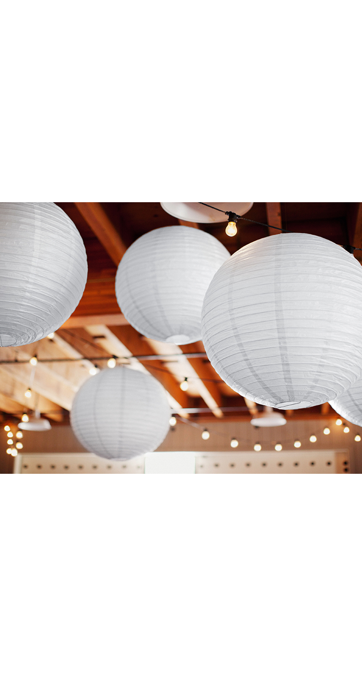 Paper Lantern, White, 25cm
