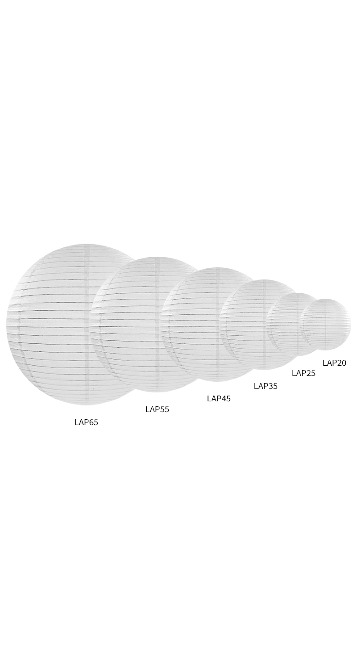 Paper Lantern, White, 35cm