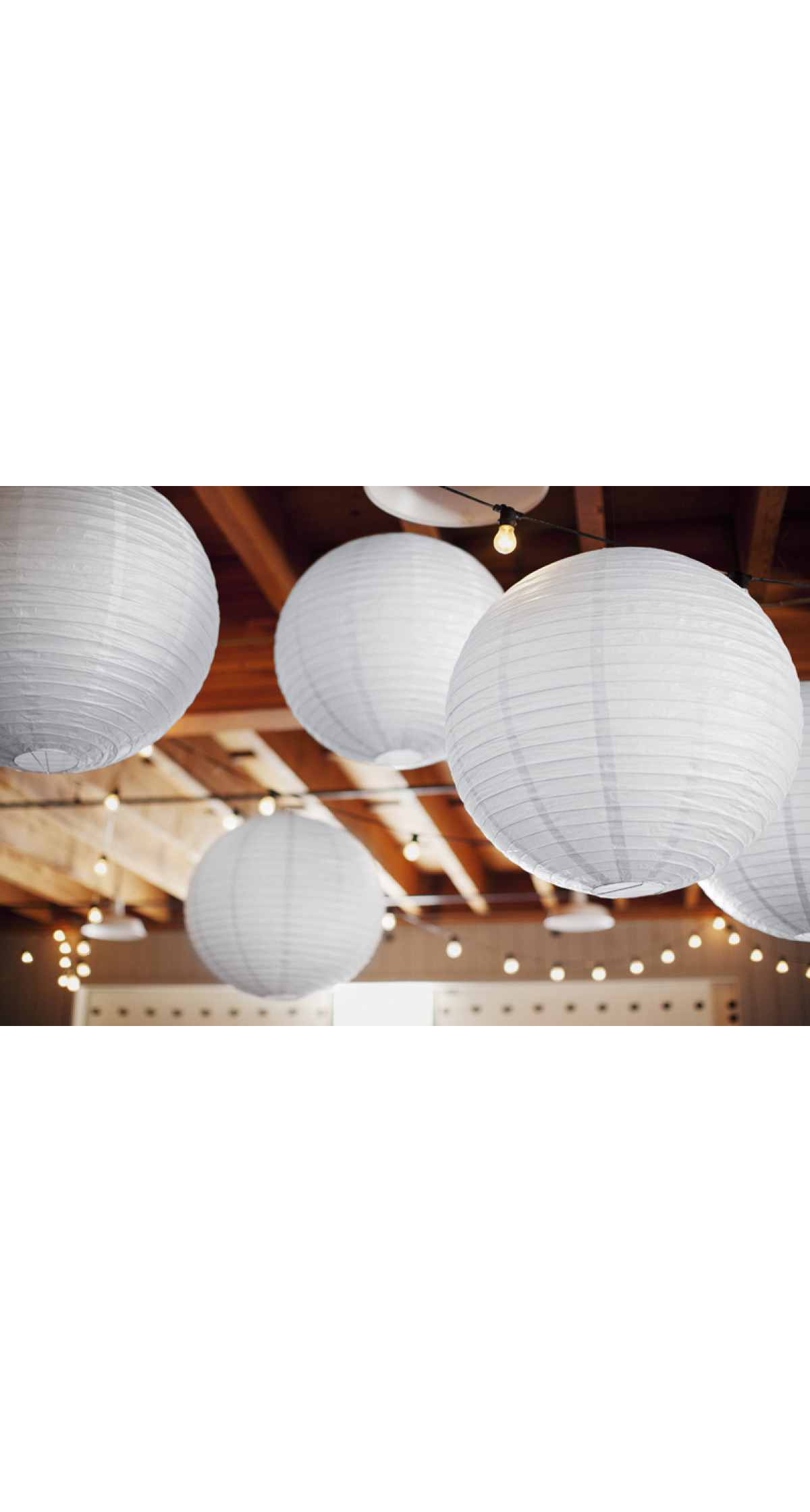 Paper Lantern, White, 35cm