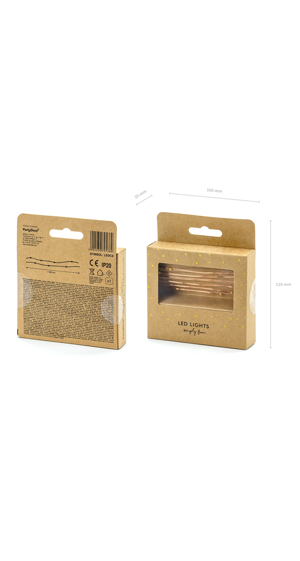 Decorative Led Lights, Copper, 1.90M