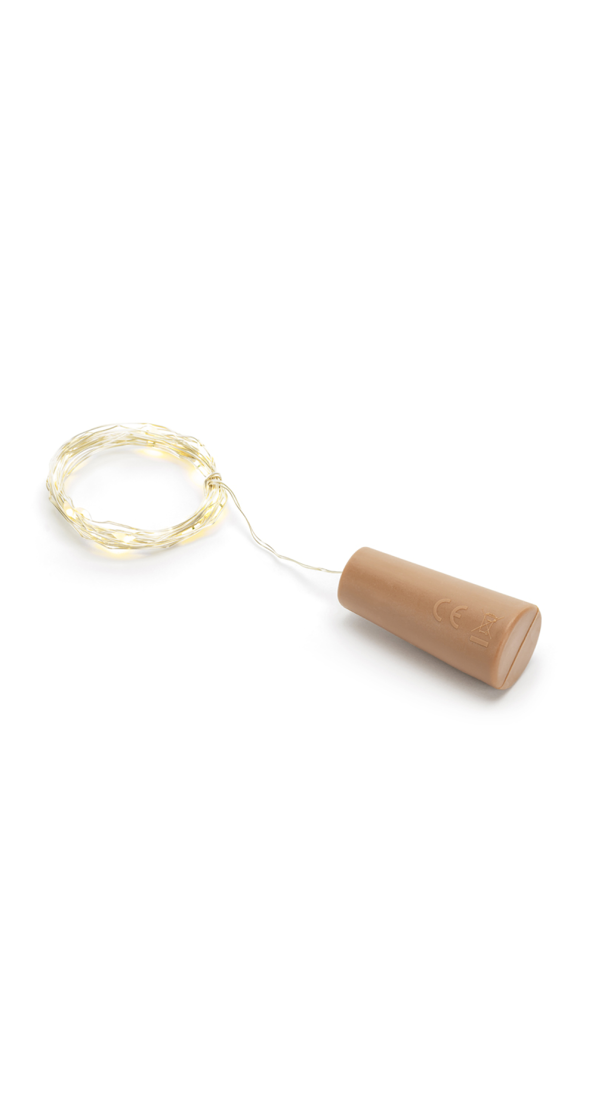 Bottle Led Lights With Cork, Warm White, 197cm