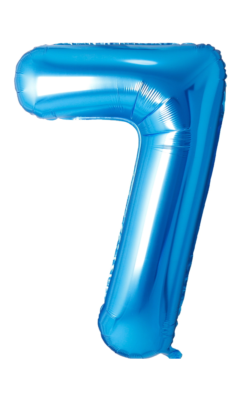 34 Inch Foil Balloon Number 7 - Blue