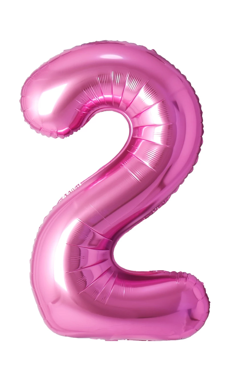 34 Inch Foil Balloon Number 2 - Pink