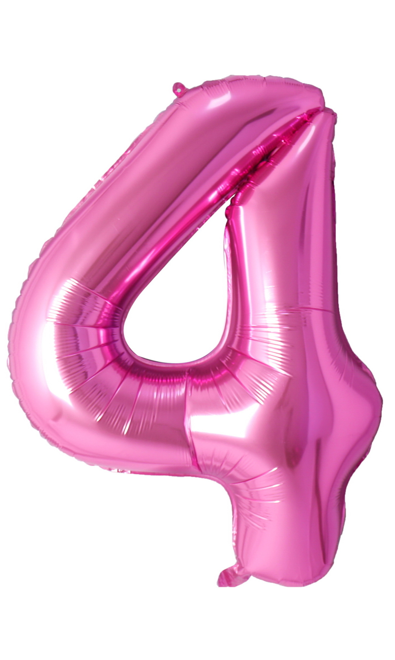 34 Inch Foil Balloon Number 4 - Pink